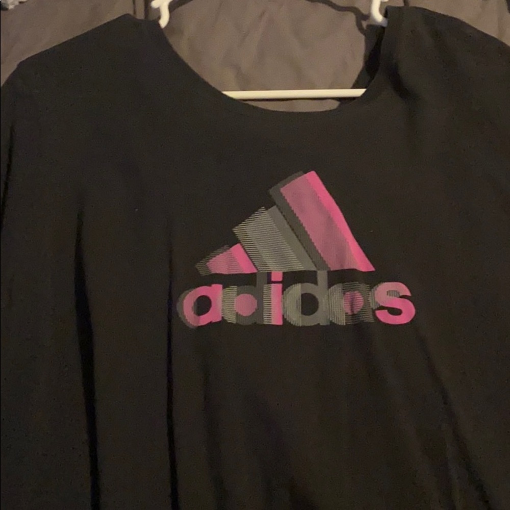 Adidas pink and black shirt